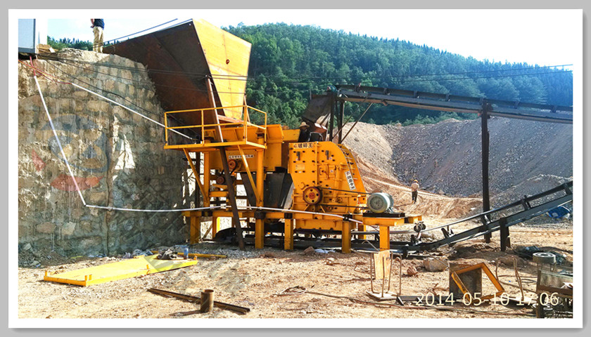 云南昆明海口二合一高轉(zhuǎn)速反擊破制石英砂生產(chǎn)線